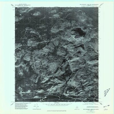 YellowMaps Millinocket Lake NW ME topo map, 1:24000 Scale, 7.5 X 7.5 Minute, Historical, 1975, Updated 1981, 27.5 x 21.6 in - Polypropylene
