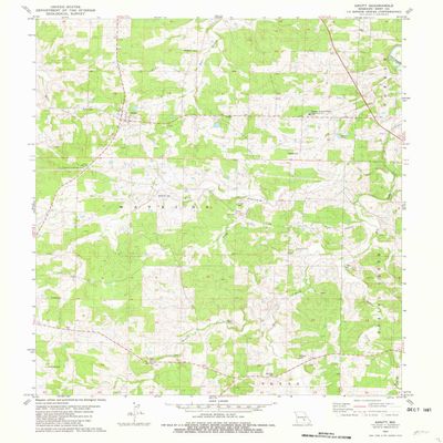 YellowMaps Anutt MO topo map, 1:24000 Scale, 7.5 X 7.5 Minute, Historical, 1981, Updated 1981, 26.8 x 21.9 in - Tyvek