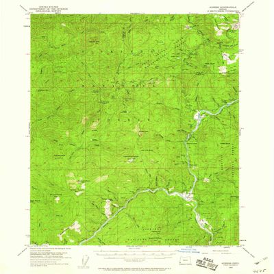 YellowMaps Agness OR topo map, 1:62500 Scale, 15 X 15 Minute, Historical, 1954, Updated 1960, 20.7 x 17 in - Tyvek