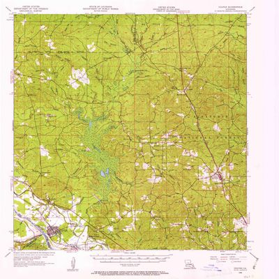 YellowMaps Colfax LA topo map, 1:62500 Scale, 15 X 15 Minute, Historical, 1956, Updated 1963, 20.7 x 17.9 in - Polypropylene
