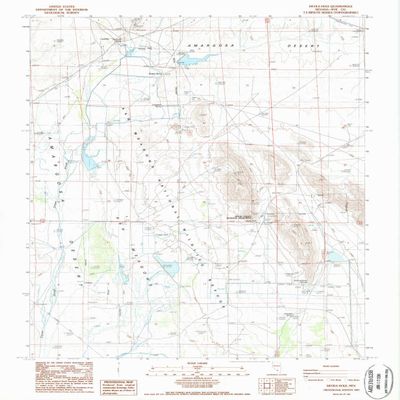 YellowMaps Devils Hole NV topo map, 1:24000 Scale, 7.5 X 7.5 Minute, Historical, 1987, Updated 1987, 26.7 x 22 in - Polypropylene