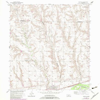 YellowMaps Bartley NE topo map, 1:24000 Scale, 7.5 X 7.5 Minute, Historical, 1956, Updated 1983, 26.8 x 22 in - Polypropylene