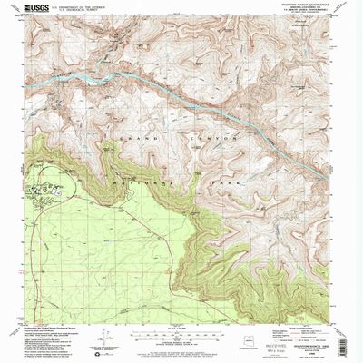 YellowMaps Phantom Ranch AZ topo map, 1:24000 Scale, 7.5 X 7.5 Minute, Historical, 1988, Updated 1988, 26.8 x 22 in - Polypropylene