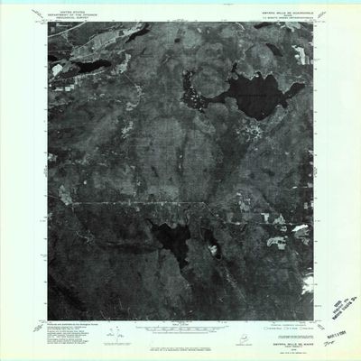 YellowMaps Smyrna Mills SE ME topo map, 1:24000 Scale, 7.5 X 7.5 Minute, Historical, 1975, Updated 1980, 27.5 x 21.6 in - Polypropylene