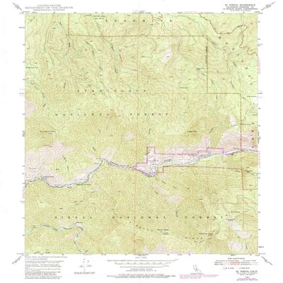 YellowMaps El Portal CA topo map, 1:24000 Scale, 7.5 X 7.5 Minute, Historical, 1947, Updated 1984, 26.8 x 22 in - Tyvek