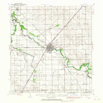 YellowMaps Pontiac IL topo map, 1:62500 Scale, 15 X 15 Minute, Historical, 1935, Updated 1968, 20.8 x 16.9 in - Polypropylene