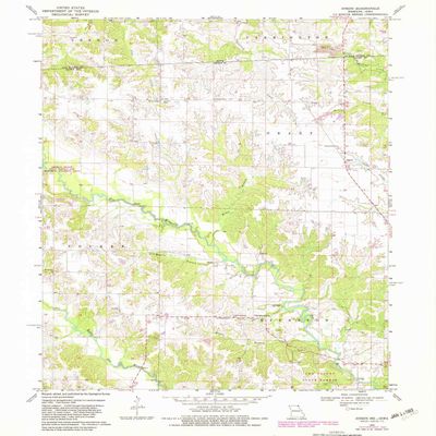 YellowMaps Anson MO topo map, 1:24000 Scale, 7.5 X 7.5 Minute, Historical, 1968, Updated 1983, 26.8 x 21.9 in - Tyvek