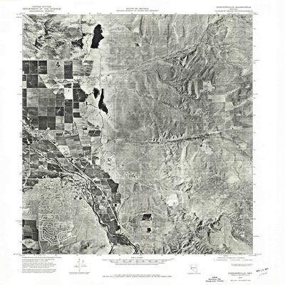 YellowMaps Gardnerville NV topo map, 1:24000 Scale, 7.5 X 7.5 Minute, Historical, 1974, Updated 1977, 27.1 x 22 in - Polypropylene