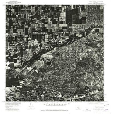 YellowMaps Corona North CA topo map, 1:24000 Scale, 7.5 X 7.5 Minute, Historical, 1975, Updated 1979, 26.8 x 22 in - Polypropylene