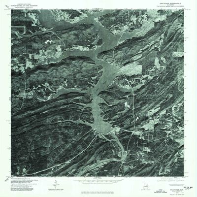 YellowMaps Ohatchee AL topo map, 1:24000 Scale, 7.5 X 7.5 Minute, Historical, 1975, Updated 1977, 26.8 x 21.6 in - Polypropylene