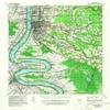 YellowMaps Baton Rouge LA topo map, 1:62500 Scale, 15 X 15 Minute, Historical, 1939, Updated 1965, 21.8 x 17.9 in - Polypropylene view 1