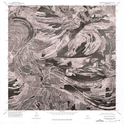 YellowMaps Greenwood NW MS topo map, 1:24000 Scale, 7.5 X 7.5 Minute, Historical, 1974, Updated 1975, 26.9 x 22 in - Polypropylene