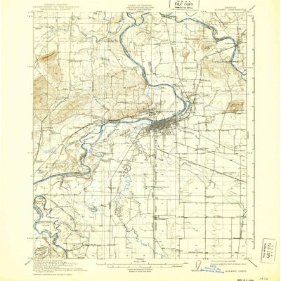 YellowMaps Albany OR topo map, 1:62500 Scale, 15 X 15 Minute, Historical, 1916, Updated 1939, 20 x 16.5 in - Tyvek