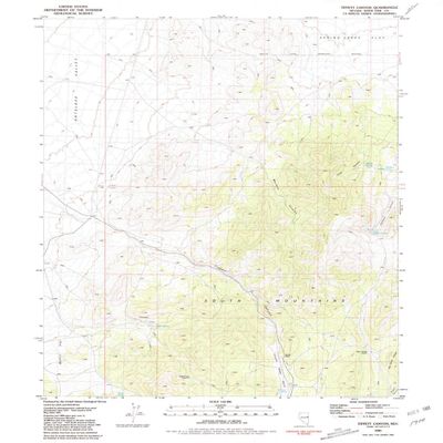 YellowMaps Tippett Canyon NV topo map, 1:24000 Scale, 7.5 X 7.5 Minute, Historical, 1981, Updated 1981, 26.7 x 22 in - Tyvek