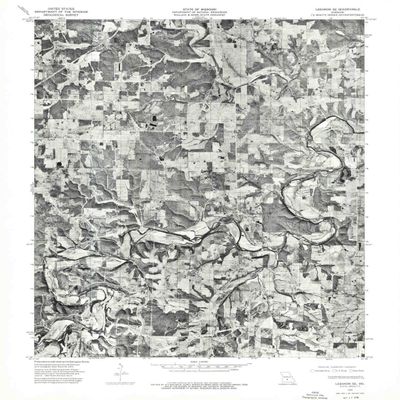 YellowMaps Lebanon SE MO topo map, 1:24000 Scale, 7.5 X 7.5 Minute, Historical, 1975, Updated 1976, 27 x 22 in - Polypropylene
