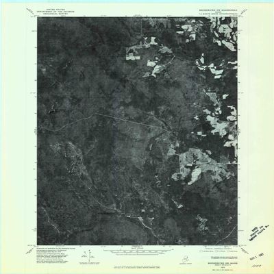 YellowMaps Bridgewater NW ME topo map, 1:24000 Scale, 7.5 X 7.5 Minute, Historical, 1975, Updated 1981, 27.3 x 21.5 in - Polypropylene