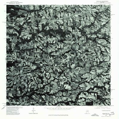 YellowMaps Douglas AL topo map, 1:24000 Scale, 7.5 X 7.5 Minute, Historical, 1975, Updated 1977, 26.9 x 21.6 in - Polypropylene