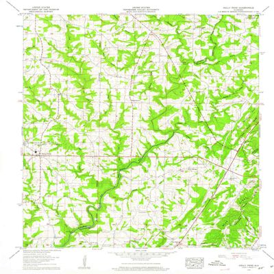 YellowMaps Holly Pond AL topo map, 1:24000 Scale, 7.5 X 7.5 Minute, Historical, 1958, Updated 1960, 26.8 x 22 in - Polypropylene