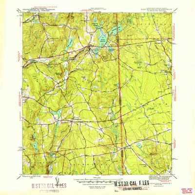 YellowMaps East Killingly CT topo map, 1:31680 Scale, 7.5 X 7.5 Minute, Historical, 1950, 20.8 x 16.9 in - Tyvek