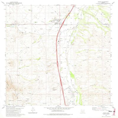 YellowMaps Amado AZ topo map, 1:24000 Scale, 7.5 X 7.5 Minute, Historical, 1981, Updated 1981, 26.9 x 22 in - Polypropylene