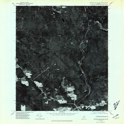 YellowMaps Smyrna Mills NW ME topo map, 1:24000 Scale, 7.5 X 7.5 Minute, Historical, 1975, Updated 1980, 26.9 x 21.3 in - Polypropylene