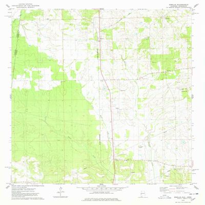 Emelle AL topo map, 1:24000 Scale, 7.5 X 7.5 Minute, Historical, 1974, Updated 1978, 26.8 x 21.9 in - Tyvek