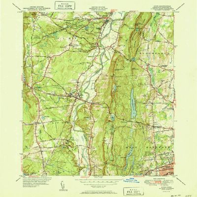 YellowMaps Avon CT topo map, 1:31680 Scale, 7.5 X 7.5 Minute, Historical, 1951, 20.8 x 16.9 in - Tyvek