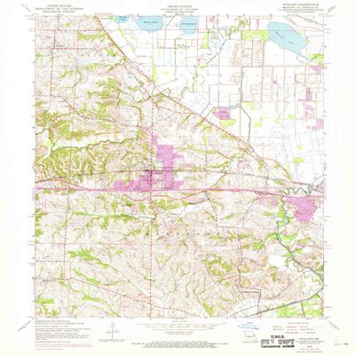 O Fallon MO topo map, 1:24000 Scale, 7.5 X 7.5 Minute, Historical, 1954, Updated 1969, 26.8 x 22 in - Tyvek