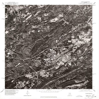 YellowMaps Leeds AL topo map, 1:24000 Scale, 7.5 X 7.5 Minute, Historical, 1975, Updated 1977, 26.8 x 21.6 in - Polypropylene