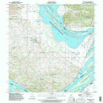 YellowMaps Brussels IL topo map, 1:24000 Scale, 7.5 X 7.5 Minute, Historical, 1990, Updated 1995, 26.7 x 21.5 in - Polypropylene