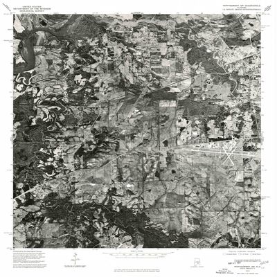 YellowMaps Montgomery SW AL topo map, 1:24000 Scale, 7.5 X 7.5 Minute, Historical, 1975, Updated 1977, 26.9 x 21.6 in - Polypropylene