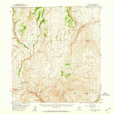 YellowMaps Contact NV topo map, 1:62500 Scale, 15 X 15 Minute, Historical, 1957, Updated 1960, 20.9 x 17 in - Polypropylene