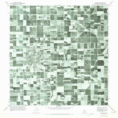 YellowMaps Chandler AZ topo map, 1:24000 Scale, 7.5 X 7.5 Minute, Historical, 1971, Updated 1972, 27 x 23 in - Polypropylene