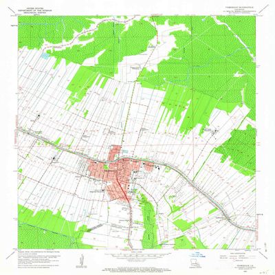 YellowMaps Thibodaux LA topo map, 1:24000 Scale, 7.5 X 7.5 Minute, Historical, 1962, Updated 1963, 26.8 x 22.9 in - Polypropylene