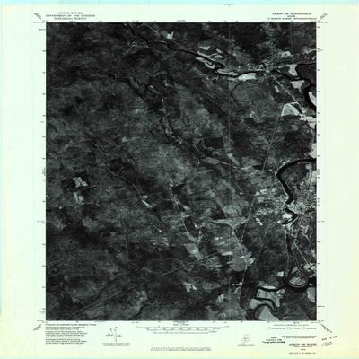 YellowMaps Anson SW ME topo map, 1:24000 Scale, 7.5 X 7.5 Minute, Historical, 1976, Updated 1980, 27.4 x 21.5 in - Polypropylene
