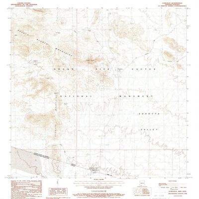 YellowMaps Lukeville AZ topo map, 1:24000 Scale, 7.5 X 7.5 Minute, Historical, 1988, Updated 1988, 26.8 x 22 in - Tyvek