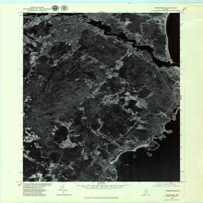 YellowMaps Biddeford ME topo map, 1:24000 Scale, 7.5 X 7.5 Minute, Historical, 1975, Updated 1979, 27.4 x 21.5 in - Polypropylene