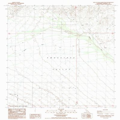 West of Palo Verde Peak CA topo map, 1:24000 Scale, 7.5 X 7.5 Minute, Historical, 1988, Updated 1988, 26.8 x 21.5 in - Polypropylene
