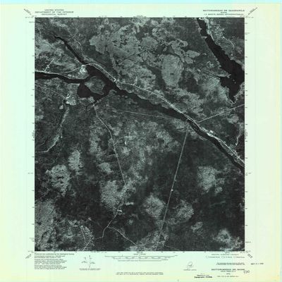 YellowMaps Mattawamkeag SW ME topo map, 1:24000 Scale, 7.5 X 7.5 Minute, Historical, 1975, Updated 1980, 27.5 x 21.5 in - Polypropylene