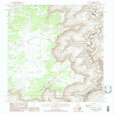 YellowMaps Kanab Point AZ topo map, 1:24000 Scale, 7.5 X 7.5 Minute, Historical, 1988, Updated 1988, 26.8 x 22 in - Polypropylene