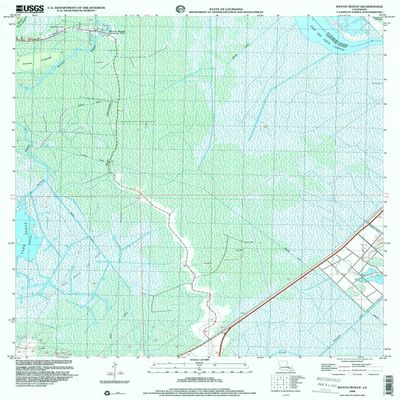 YellowMaps Bayou Boeuf LA topo map, 1:24000 Scale, 7.5 X 7.5 Minute, Historical, 1998, Updated 2000, 26.8 x 21.6 in - Polypropylene