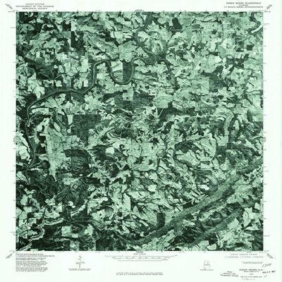 YellowMaps Susan Moore AL topo map, 1:24000 Scale, 7.5 X 7.5 Minute, Historical, 1975, Updated 1977, 26.8 x 21.6 in - Polypropylene