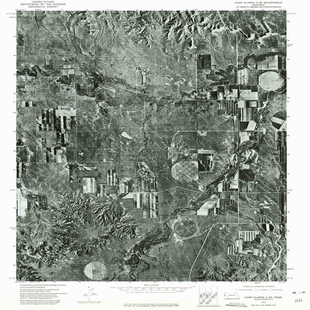 YellowMaps Camp Clarke 3 SE NE topo map, 1:24000 Scale, 7.5 X 7.5 Minute, Historical, 1973, Updated 1975, 26.7 x 20.2 in - Polypropylene