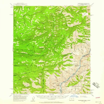 YellowMaps Homestead OR topo map, 1:62500 Scale, 15 X 15 Minute, Historical, 1957, Updated 1958, 20.8 x 16.8 in - Polypropylene