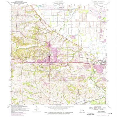 O Fallon MO topo map, 1:24000 Scale, 7.5 X 7.5 Minute, Historical, 1954, Updated 1975, 26.8 x 22 in - Tyvek