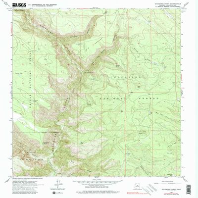 YellowMaps Sycamore Point AZ topo map, 1:24000 Scale, 7.5 X 7.5 Minute, Historical, 1963, Updated 1987, 26.9 x 22 in - Polypropylene