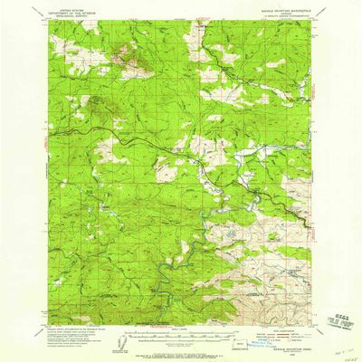 YellowMaps Saddle Mountain OR topo map, 1:62500 Scale, 15 X 15 Minute, Historical, 1955, Updated 1957, 20.8 x 16.8 in - Tyvek