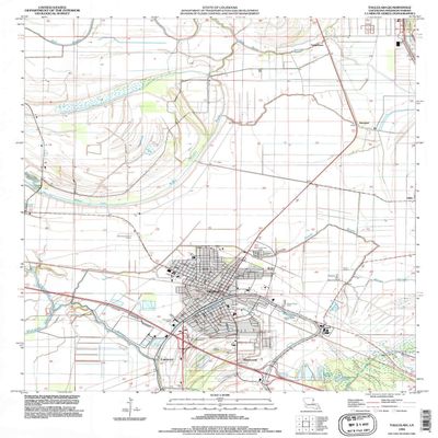 YellowMaps Tallulah LA topo map, 1:24000 Scale, 7.5 X 7.5 Minute, Historical, 1994, Updated 1997, 26.7 x 21.6 in - Polypropylene
