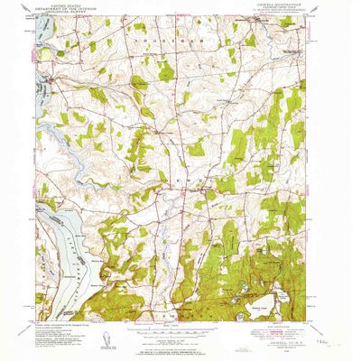 Orwell VT topo map, 1:24000 Scale, 7.5 X 7.5 Minute, Historical, 1949, 26.9 x 22.1 in - Tyvek