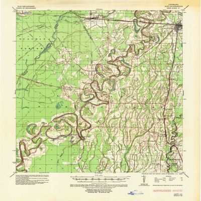 YellowMaps Alto LA topo map, 1:62500 Scale, 15 X 15 Minute, Historical, 1935, Updated 1952, 21.7 x 17.9 in - Polypropylene